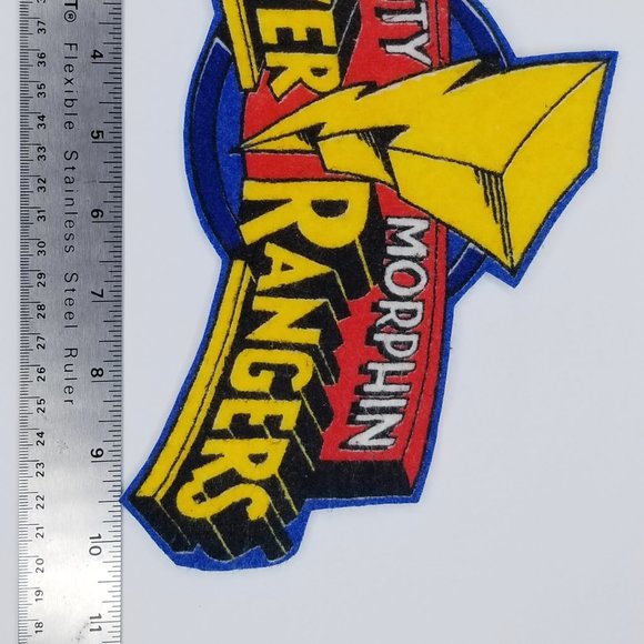 Vintage Mighty Morphin Power Rangers Large Felt Patch Applique 90s Kid N… - Picture 4 of 5